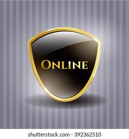 Online gold shiny badge