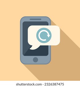 Online goods return icon flat vector. Box exchange. Cargo arrow