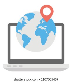 
Online gps tracker on a laptop screen

