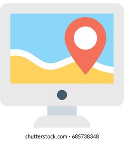 
Online gps Vector Icon 
