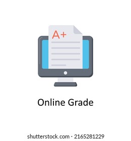 Online Grade vector flat icon for web isolated on white background EPS 10 file