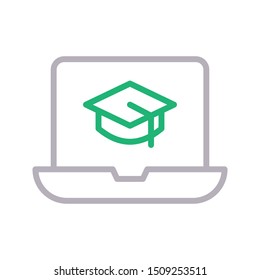online graduation colour line vector icon