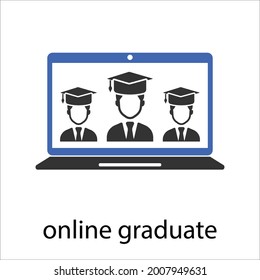 online graduation icon design vector