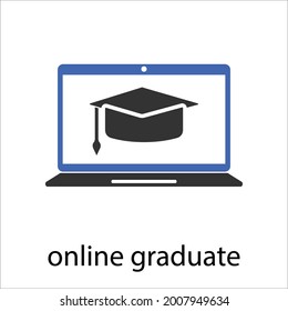 online graduation icon design vector