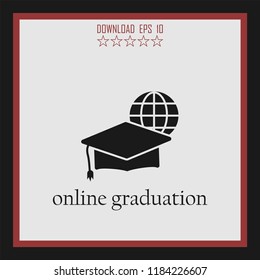 online graduation vector icon