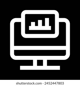 online graph icon outline design