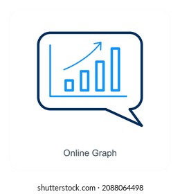 Online Graph Or Report Icon Concept