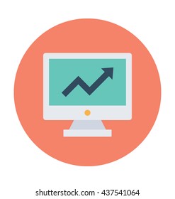 Online Graph Vector Icon