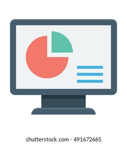 Online Graph Vector Icon