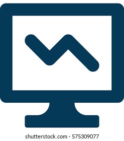 Online Graph Vector Icon