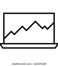 Online Graph Vector Icon 