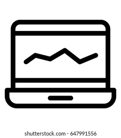 Online Graph Vector Icon