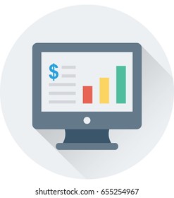 Online Graph Vector Icon