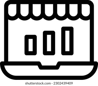 online graph Vector illustration on a transparent background.Premium quality symbols.Thin line vector icon for concept and graphic design.