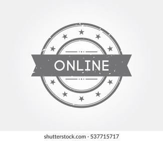 online. gray stamp sign