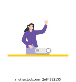 Ilustración vectorial de saludo en línea que puede editar o modificar fácilmente
