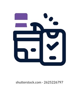 ícone duotônico de supermercado online. Ícone vetorial moderno e elegante para sites, aplicativos móveis, materiais de marketing e design corporativo. Totalmente dimensionável e pronto para uso.