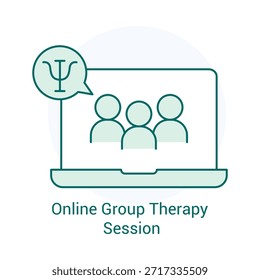Symbol für Online-Gruppentherapie