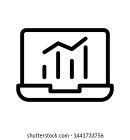 online growth thin line vector icon