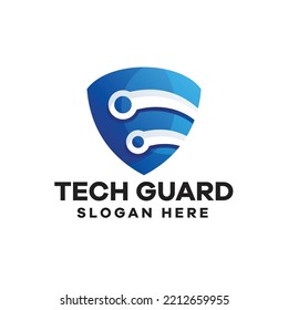 Online Guard Gradient Logo Design