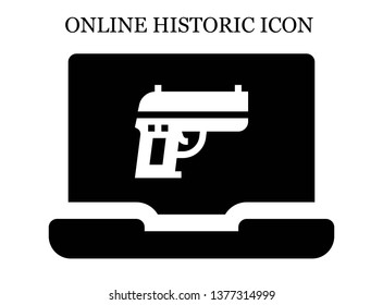 online Gun icon. Editable online Gun icon for web or mobile.