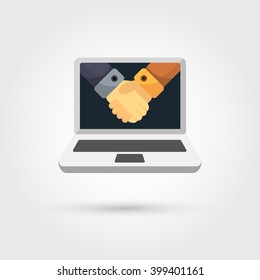 online handshake icon