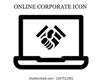 online Handshake icon. Editable online Handshake icon for web or mobile.