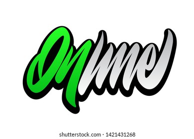 Online handwritten vector lettering design. Vector calligraphy illustration isolated. Typography for banners, badges, postcard, t-shirt, prints, posters.
