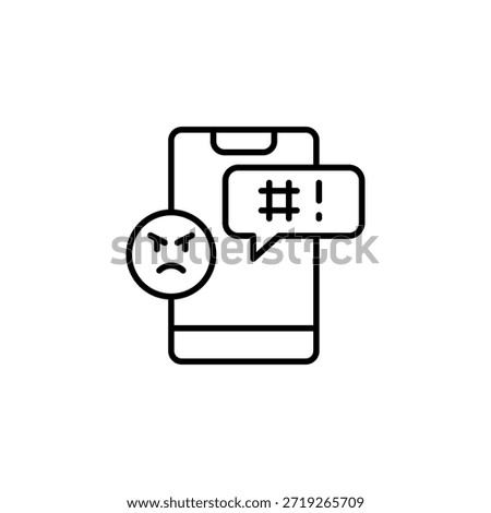 Online Hate Speech Illustration Concept With Smartphone