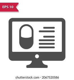 Online Health Care Icon. Professional, pixel perfect icon, EPS 10 format.