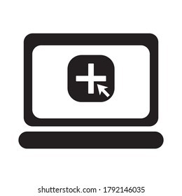 Online health care icon. vector graphics designs 