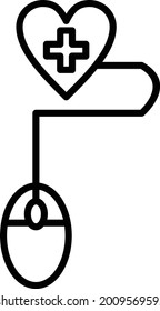 Vektor Line-Design des Online-Heft-Checkups 
