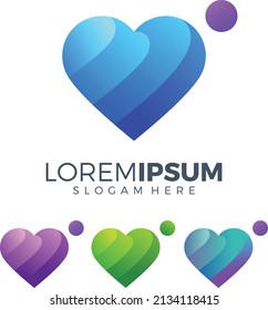 online with heart concept design