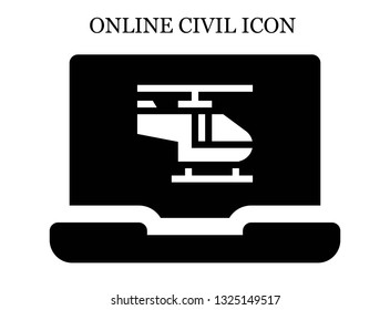 online Helicopter icon. Editable online Helicopter icon for web or mobile.