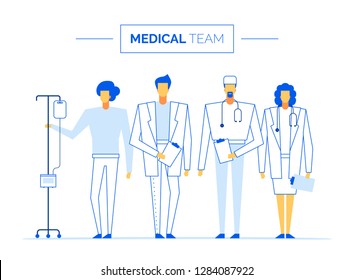 Online help consultation web service doctor characters set,modern flat design healthcare medicine concept.Medical team experts diversity-intern,physician,MD,men and women specialists in medic uniform