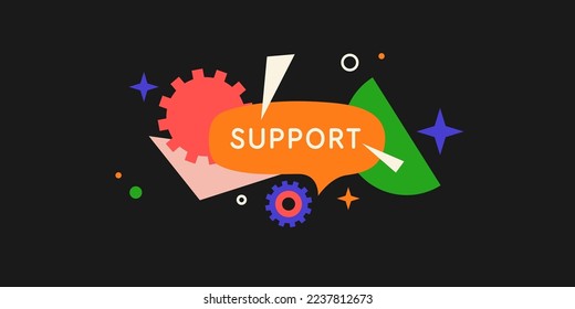 Online help. Customer Technical support service. Modern illustration.