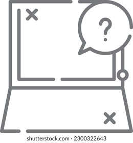 Online Help Feedback icon with black outline style. contact, service, support, customer, call, assistance, information. Vector illustration