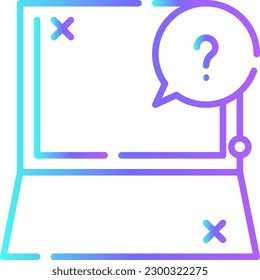 Online Help Feedback icon with blue duotone style. contact, service, support, customer, call, assistance, information. Vector illustration
