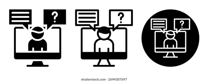 Ilustração de Vetor Misto e Glifo de Coleção de Ícones da Ajuda Online