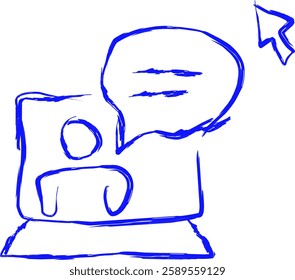 online help icon in Doodle style