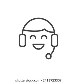 online help icon. sign for mobile concept and web design. outline vector icon. symbol, logo illustration. vector graphics.