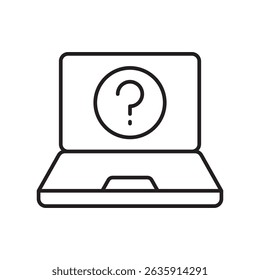 online help icon with white background vector stock illustration