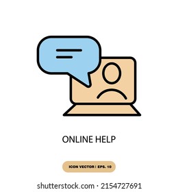 Symbol für Online-Hilfen, Vektorelemente für Infografik-Web