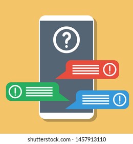 online helpdesk or support service, flat vector illustration