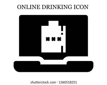 online Hip flask icon. Editable online Hip flask icon for web or mobile.