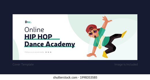 Online hip hop dance academy cover page design.