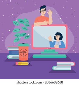 online homework card with items