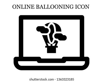 online Hot air balloon icon. Editable online Hot air balloon icon for web or mobile.