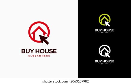 Online House Sale logo designs concept vector, Buy House Logo template icon vector