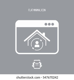 Online house services - Vector flat icon